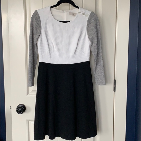 Loft Colour Block Dress - Picture 1 of 3